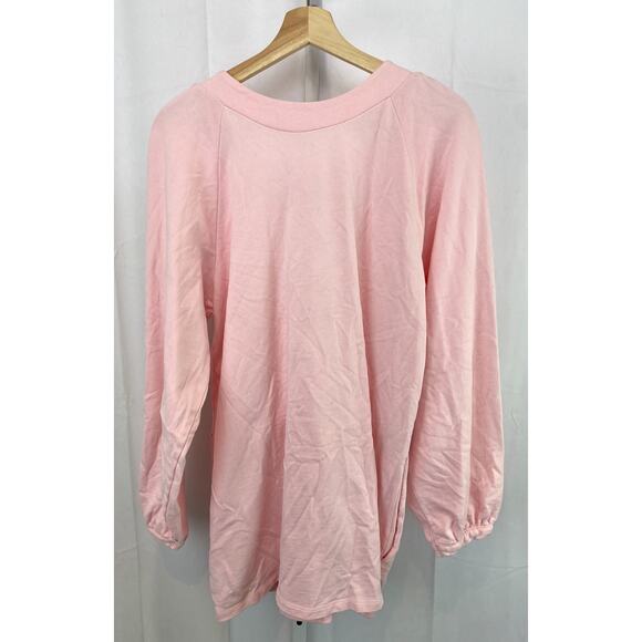 FREE PEOPLE Size S Wellington Lace Up Tunic Top Mini Dress Pockets Pink - Picture 2 of 8